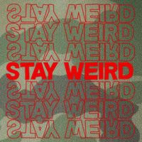 Stay Weird Text Pattern Legacy Tie Dye Trucker Hat