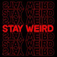 Stay Weird Text Pattern City Backpack