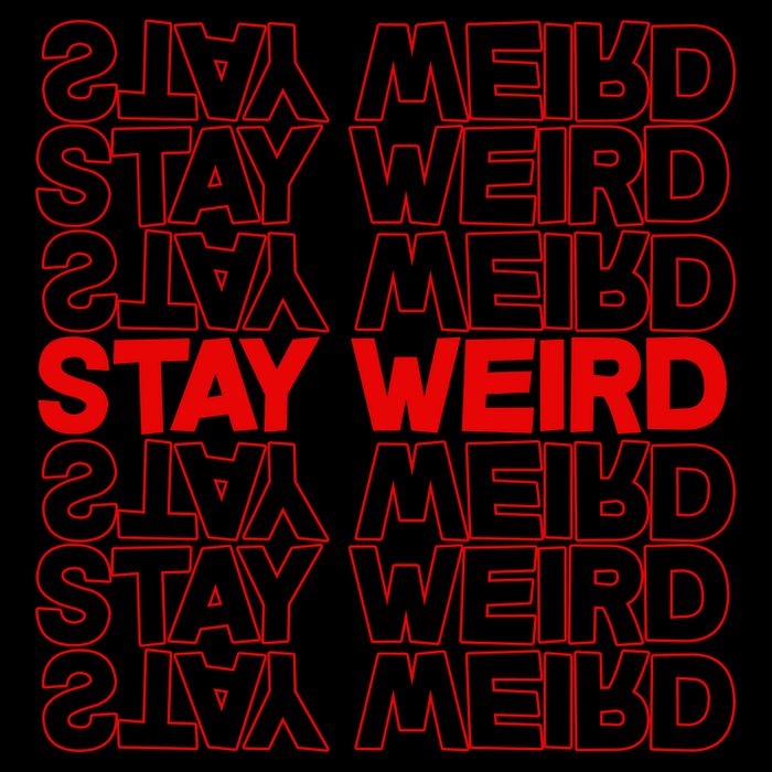 Stay Weird Text Pattern Toddler Hoodie