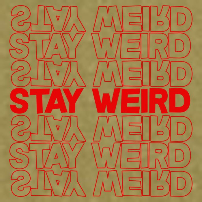 Stay Weird Text Pattern Garment-Dyed Women's Muscle Tee