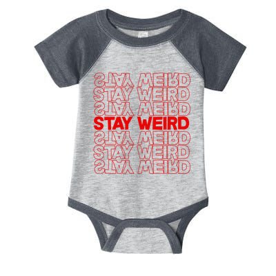Stay Weird Text Pattern Infant Baby Jersey Bodysuit