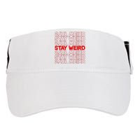 Stay Weird Text Pattern Adult Drive Performance Visor