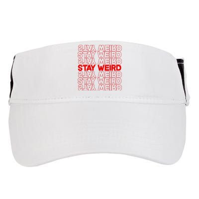 Stay Weird Text Pattern Adult Drive Performance Visor