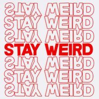 Stay Weird Text Pattern Mousepad