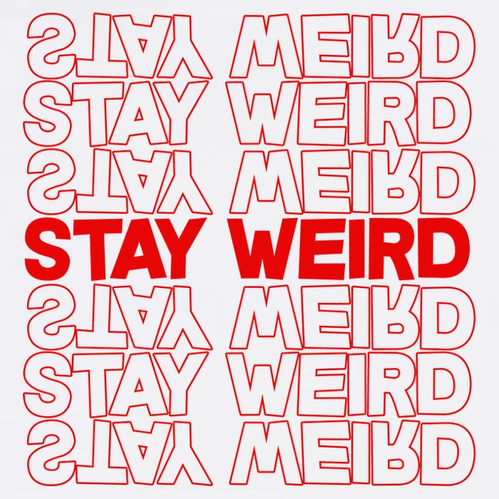 Stay Weird Text Pattern Mousepad