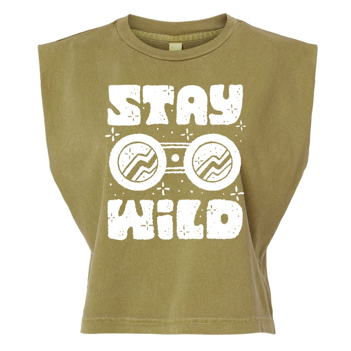 Stay Wild Garment-Dyed Women's Muscle Tee