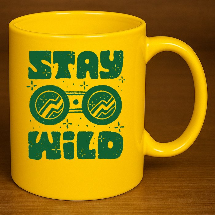 Stay Wild 11oz C Handle Ceramic Mug