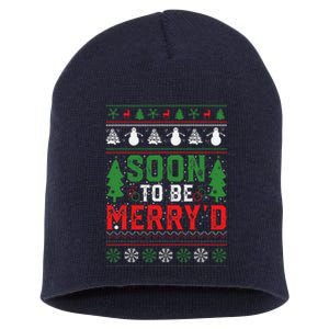 Soon To Be MerryD Engaged Christmas Couple Matching Short Acrylic Beanie