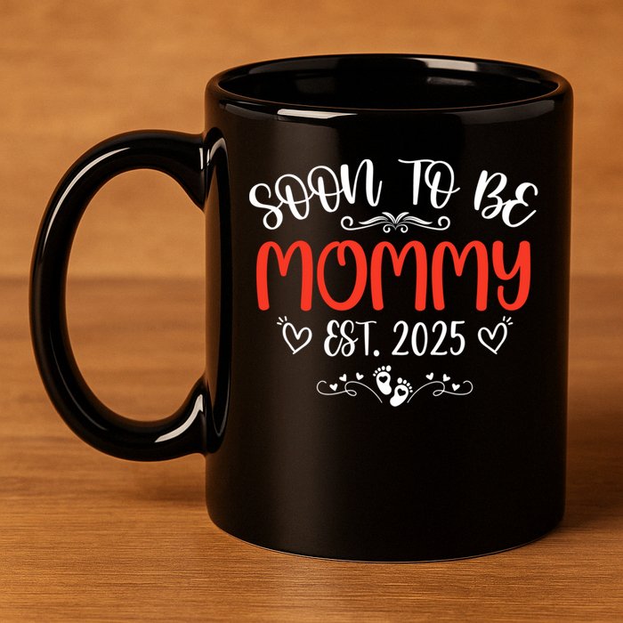 Soon To Be Gigi 2025 Mother's Day Promoted To New Grandma  11oz C Handle Ceramic Mug