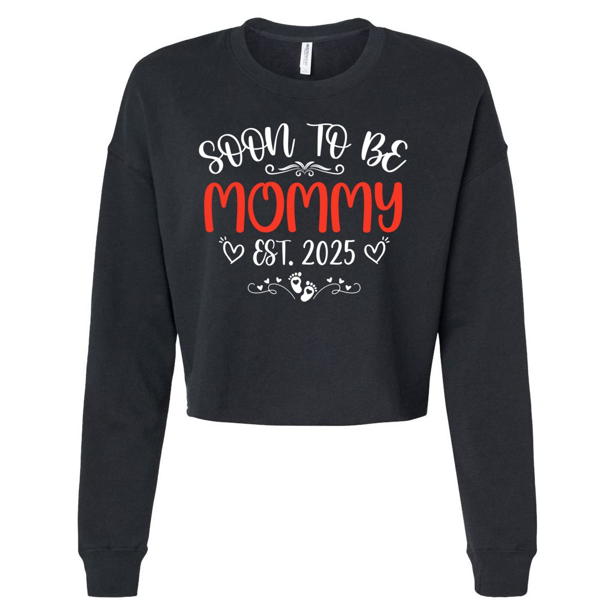 Soon To Be Gigi 2025 Mother's Day Promoted To New Grandma  Cropped Pullover Crew