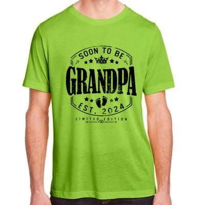 Soon To Be Grandpa 2024 Grandparents Baby Announcement Adult ChromaSoft Performance T-Shirt