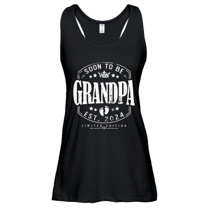 Soon To Be Grandpa 2024 Grandparents Baby Announcement Ladies Essential Flowy Tank