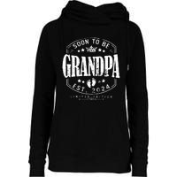 Soon To Be Grandpa 2024 Grandparents Baby Announcement Womens Funnel Neck Pullover Hood