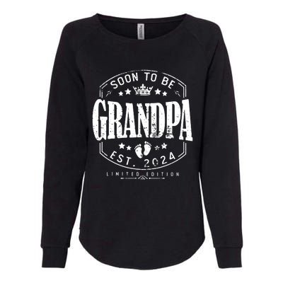 Soon To Be Grandpa 2024 Grandparents Baby Announcement Womens California Wash Sweatshirt