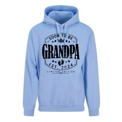 Soon To Be Grandpa 2024 Grandparents Baby Announcement Unisex Surf Hoodie