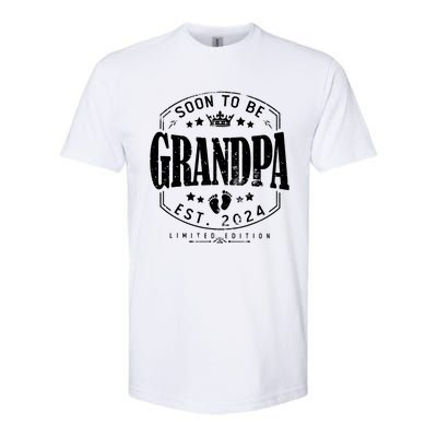 Soon To Be Grandpa 2024 Grandparents Baby Announcement Softstyle CVC T-Shirt