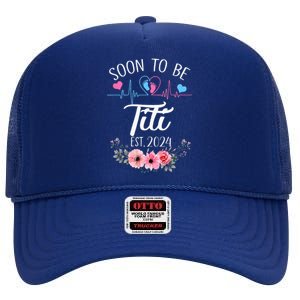 Soon To Be Titi 2024 First Time Pregnancy Announcement High Crown Mesh Back Trucker Hat