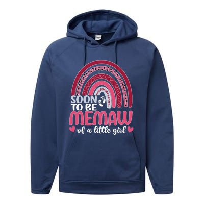 Soon To Be Memaw Of A Promoted To Memaw Future Memaw Meaningful Gift Performance Fleece Hoodie