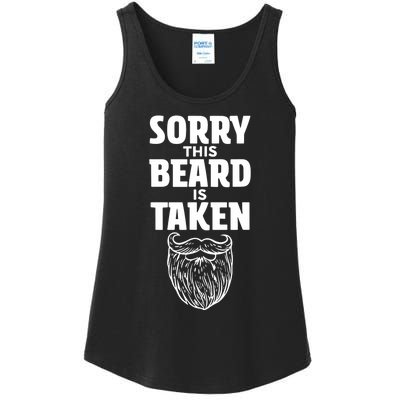 Sorry This Beard Is Taken Valentines Day For Him Ladies Essential Tank