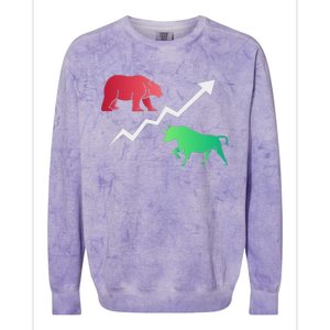 Stock Trading Bull And Bear Day Trader Stock Investor Colorblast Crewneck Sweatshirt