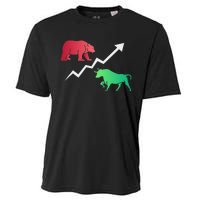 Stock Trading Bull And Bear Day Trader Stock Investor Cooling Performance Crew T-Shirt