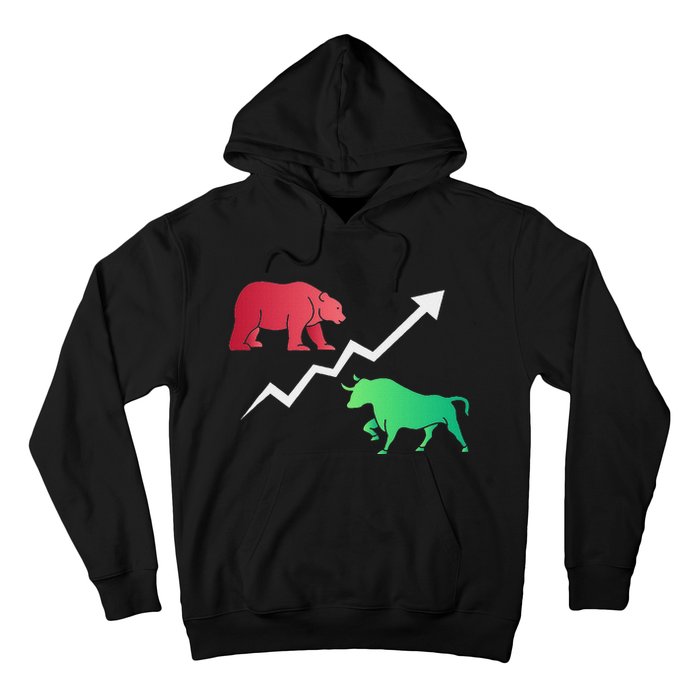 Stock Trading Bull And Bear Day Trader Stock Investor Hoodie