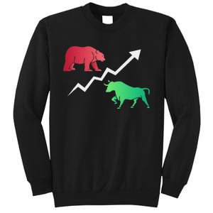 Stock Trading Bull And Bear Day Trader Stock Investor Sweatshirt