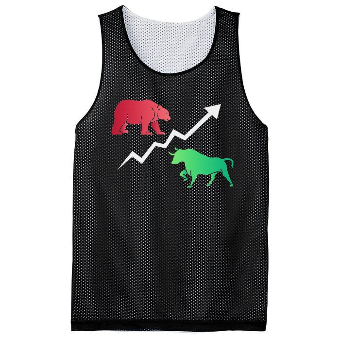 Stock Trading Bull And Bear Day Trader Stock Investor Mesh Reversible Basketball Jersey Tank