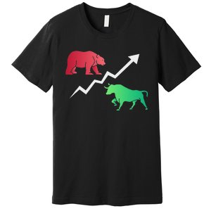 Stock Trading Bull And Bear Day Trader Stock Investor Premium T-Shirt