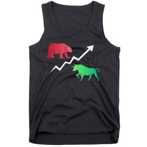 Stock Trading Bull And Bear Day Trader Stock Investor Tank Top