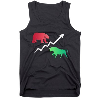 Stock Trading Bull And Bear Day Trader Stock Investor Tank Top