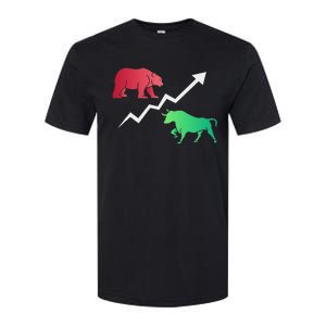 Stock Trading Bull And Bear Day Trader Stock Investor Softstyle CVC T-Shirt