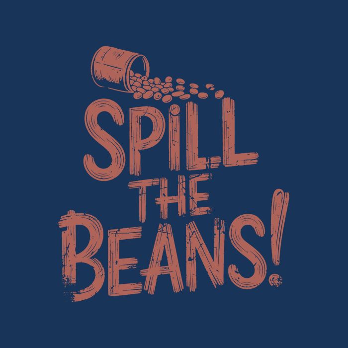 Spill the Beans Funny Coffee Lovers Conversation Starter Button
