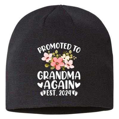 Soon To Be Grandma Again Promoted To Grandma Again Est 2024 Sustainable Beanie