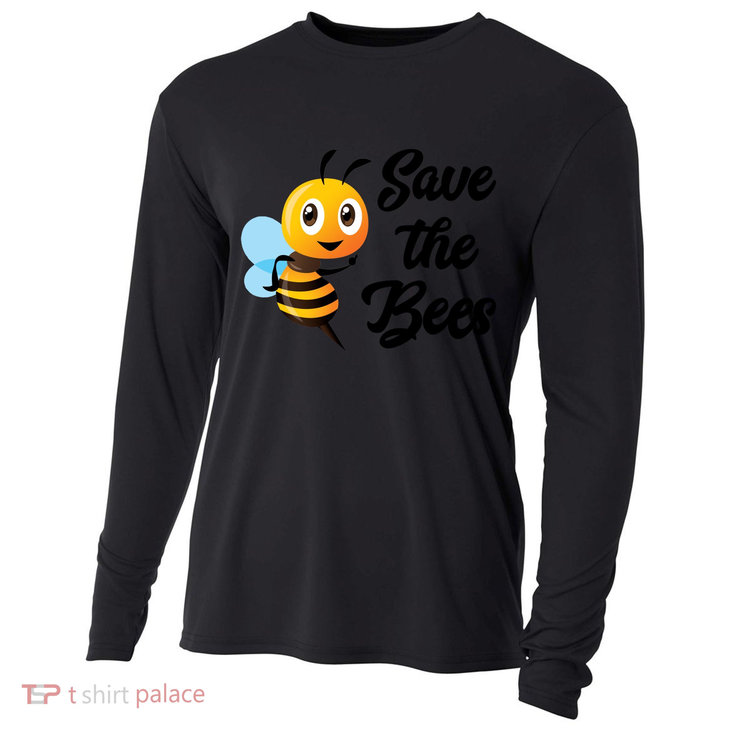 Save The Bees Funny Cute Bee Funny Gift Earth Day Save Our Planet Gift Cooling Performance Long Sleeve Crew