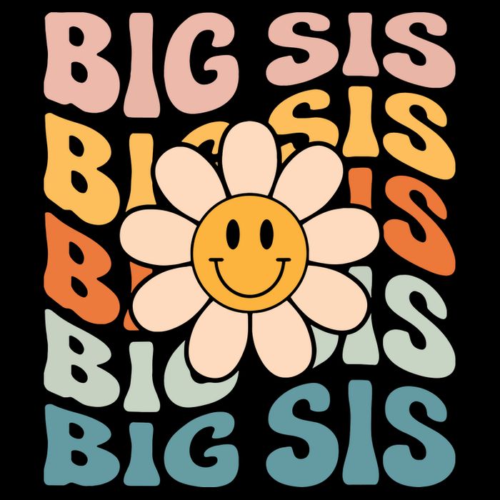 Soon To Be New Big Sister Retro Proud Big Sis Announcement 16 in Basic Backpack