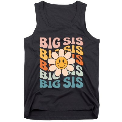 Soon To Be New Big Sister Retro Proud Big Sis Announcement Tank Top