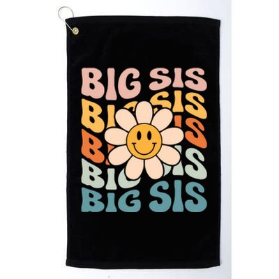 Soon To Be New Big Sister Retro Proud Big Sis Announcement Platinum Collection Golf Towel