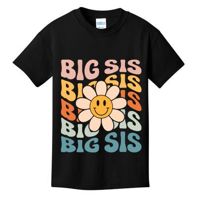 Soon To Be New Big Sister Retro Proud Big Sis Announcement Kids T-Shirt