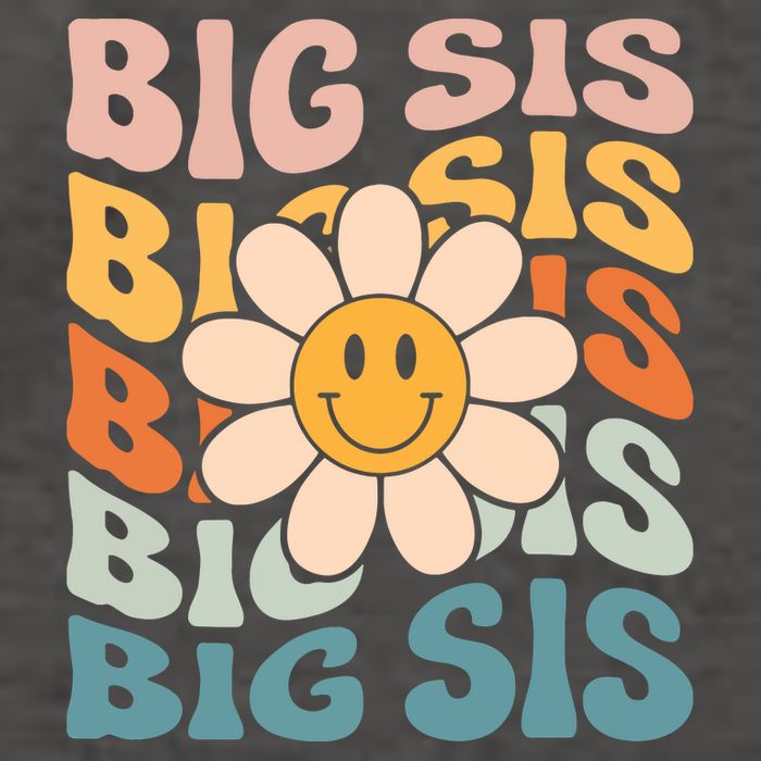 Soon To Be New Big Sister Retro Proud Big Sis Announcement Vector Backpack