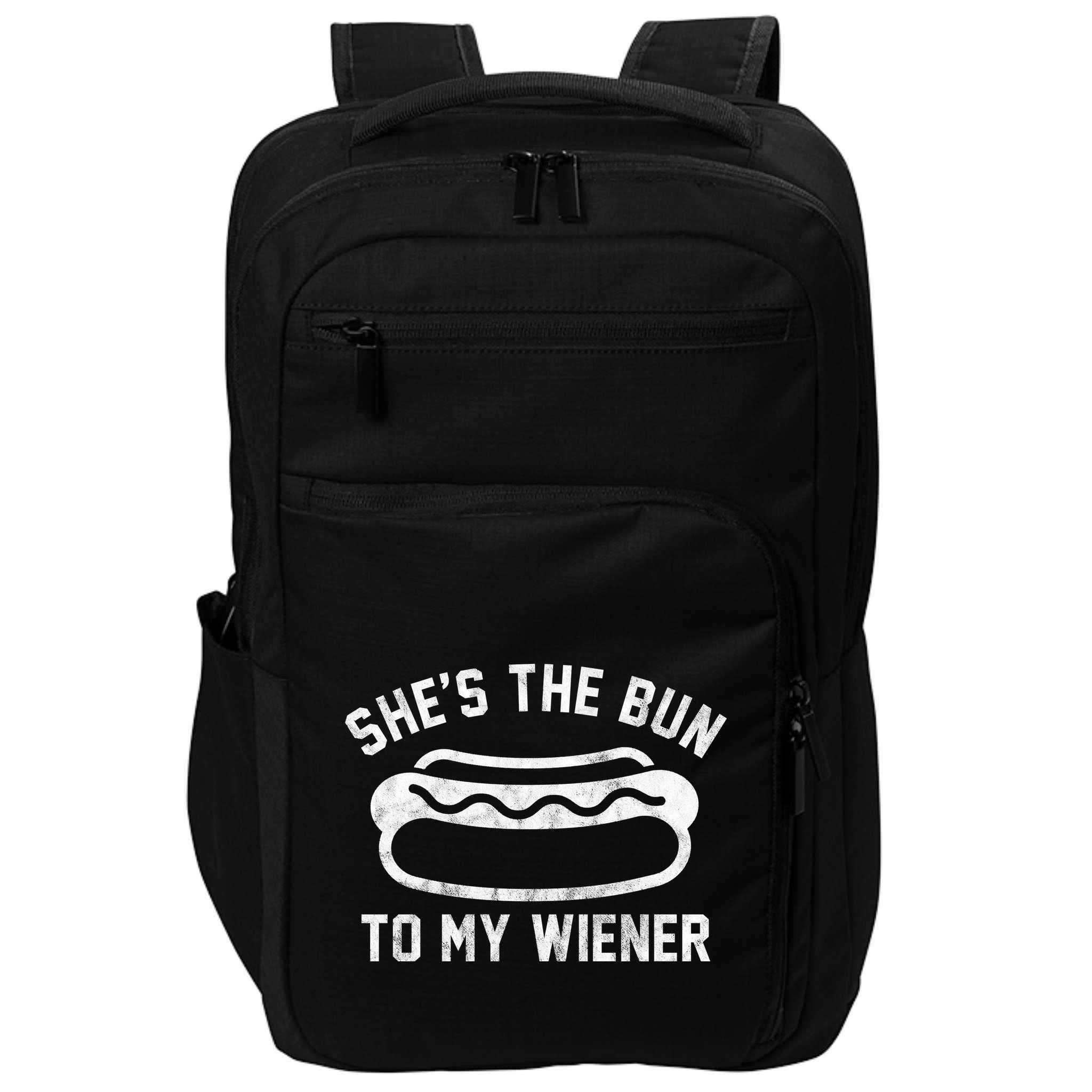 SheS The Bun To My Winer Funny Hotdog Impact Tech Backpack