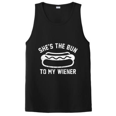 SheS The Bun To My Winer Funny Hotdog PosiCharge Competitor Tank