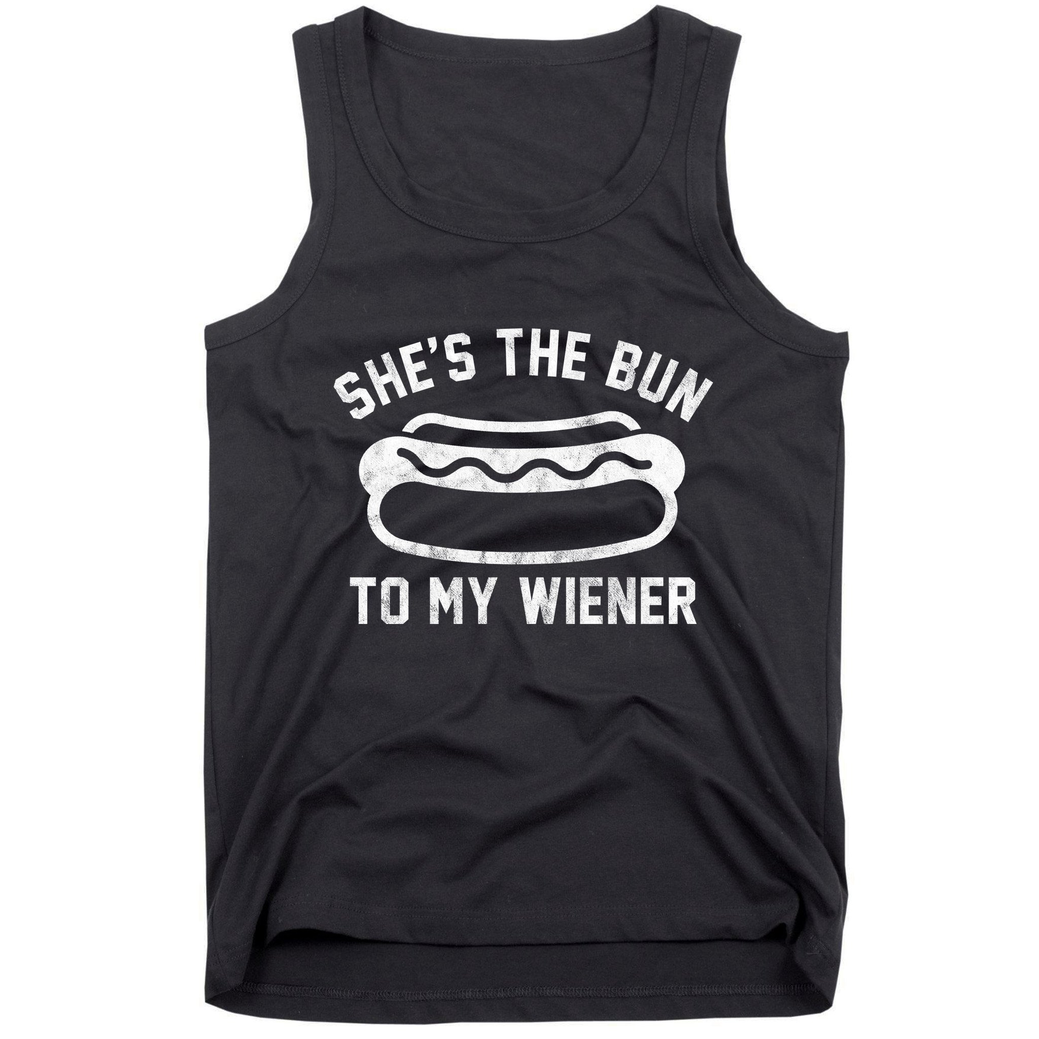 SheS The Bun To My Winer Funny Hotdog Tank Top
