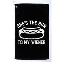 SheS The Bun To My Winer Funny Hotdog Golf Towel