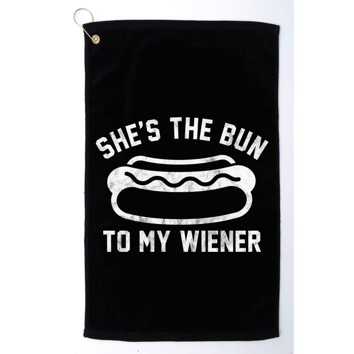 SheS The Bun To My Winer Funny Hotdog Golf Towel