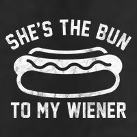 SheS The Bun To My Winer Funny Hotdog Golf Towel