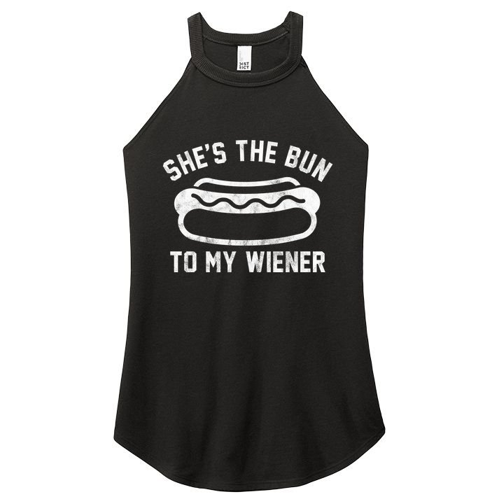 SheS The Bun To My Winer Funny Hotdog Women's Perfect Tri Rocker Tank