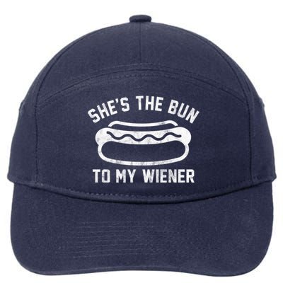 SheS The Bun To My Winer Funny Hotdog 7-Panel Snapback Hat