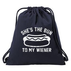 SheS The Bun To My Winer Funny Hotdog Drawstring Bag