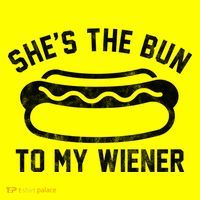 SheS The Bun To My Winer Funny Hotdog T-Shirt